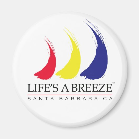 Het leven is een Breeze™_Paint-The-Wind_Santa Barb Magneet (Voorkant)
