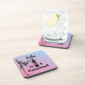 Het leven is een Cabernet Beverage Coaster Bier Onderzetter (Rechterzijde)