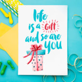 Het leven is een cadeau en jij ook Briefkaart