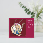 Het leven is een circus, dus maak het leuk... briefkaart (Staand voorkant)