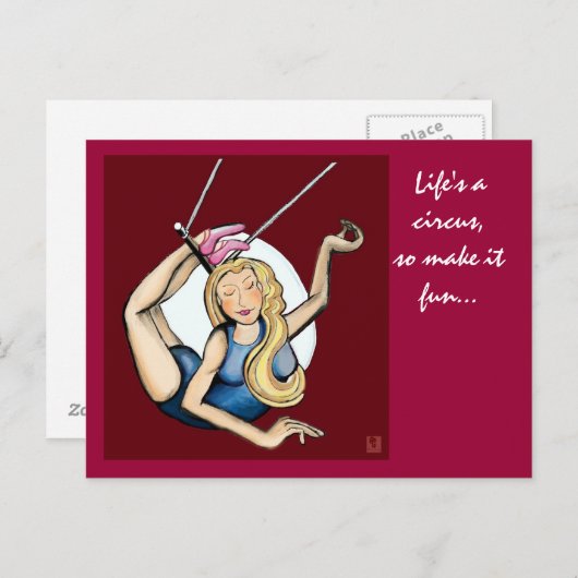 Het leven is een circus, dus maak het leuk... briefkaart (Voorkant / Achterkant)
