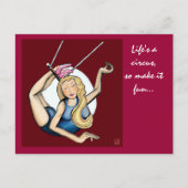 Het leven is een circus, dus maak het leuk... briefkaart (Voorkant)