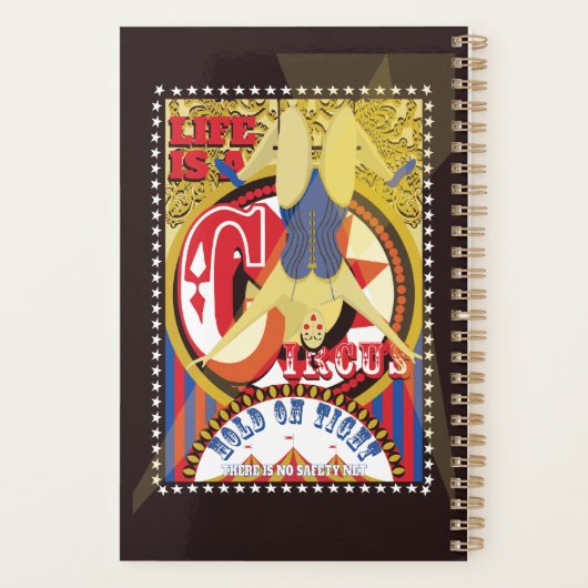 Het leven is een Circus, Trapeze artiest onder de  Planner (Achterkant)