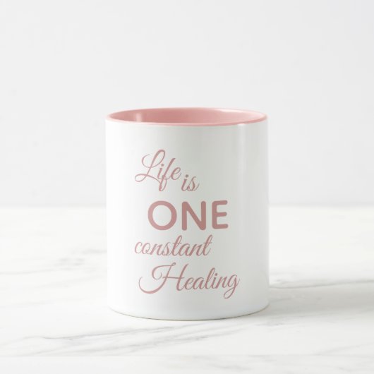 Het leven is ÉÉN constante het Helen Inspirerend C Mok (Midden)