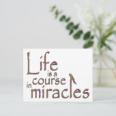 Het leven is een cursus wonderen briefkaart (Staand voorkant)