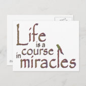 Het leven is een cursus wonderen briefkaart (Voorkant / Achterkant)