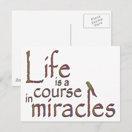 Het leven is een cursus wonderen briefkaart (Voorkant / Achterkant)