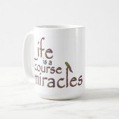 Het leven is een cursus wonderen koffiemok (Voorkant links)