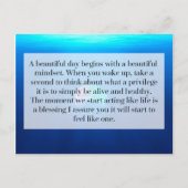 Het leven is een dalende prijsopgave briefkaart (Voorkant)