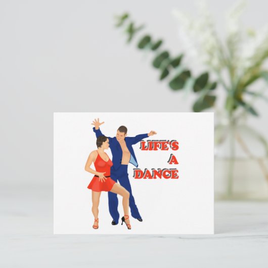 Het leven is een dans briefkaart (Staand voorkant)