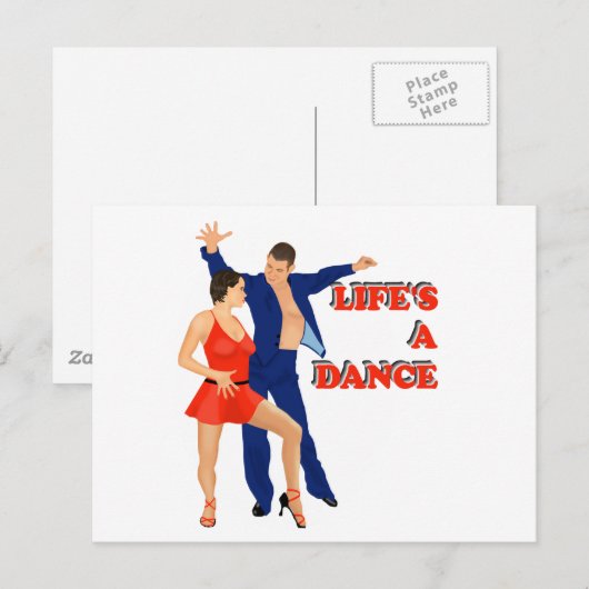 Het leven is een dans briefkaart (Voorkant / Achterkant)