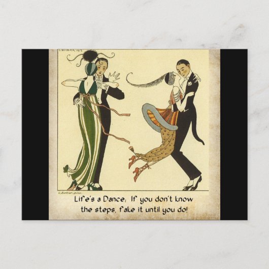 Het leven is een dans: Briefkaart (Voorkant)