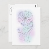 "Het leven is een droom" Briefkaart van drocatcher (Voorkant / Achterkant)