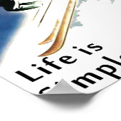 Het leven is een eenvoudig Eat Sleep Ski-Poster Poster (Hoek)