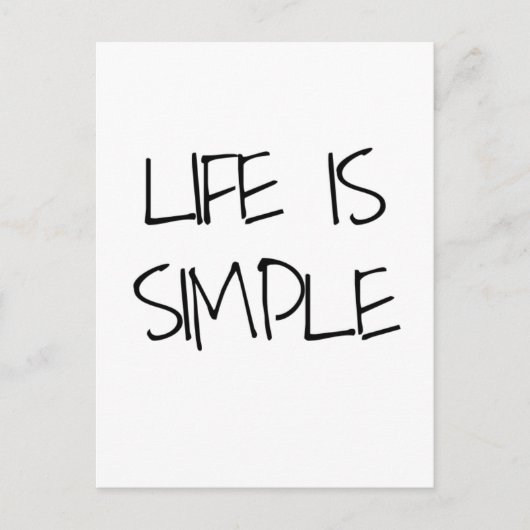 Het leven is een eenvoudig Inspirerend Briefkaart (Voorkant)
