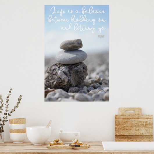 Het leven is een evenwicht poster (Keuken)