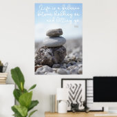 Het leven is een evenwicht poster (Thuiskantoor)