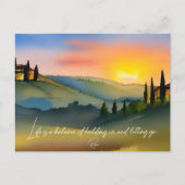 Het leven is een evenwicht tussen de  zonsondergan briefkaart (Voorkant)