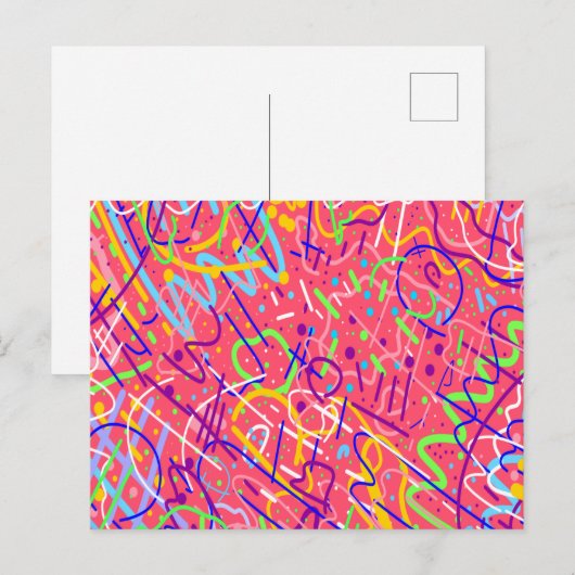 Het leven is een feest briefkaart (Voorkant / Achterkant)