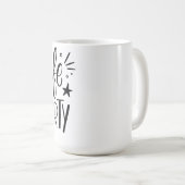 "Het leven is een feest" Ceramic Coffee Mok (Voorkant rechts)