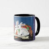 "Het leven is een feest" Cute Bunny Rabbit Mok (Voorkant rechts)