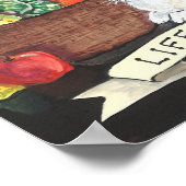 "Het leven is een feest" Cute Bunny Rabbit Poster (Hoek)