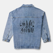 Het leven is een feest denim jacket (Achterkant)