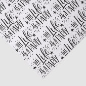 "Het leven is een feest" Tissue Paper – vrolijk ca Tissuepapier (Detail)