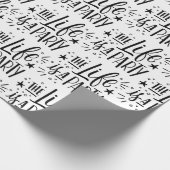 Het leven is een feest - vrolijk feest citaat cadeaupapier (Hoek)