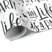 Het leven is een feest - vrolijk feest citaat cadeaupapier (Rol Hoek)