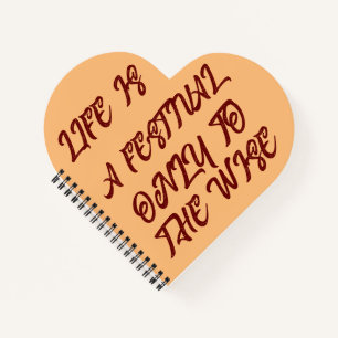 Het leven is een festival motivatie quote T-Shir Notitieboek