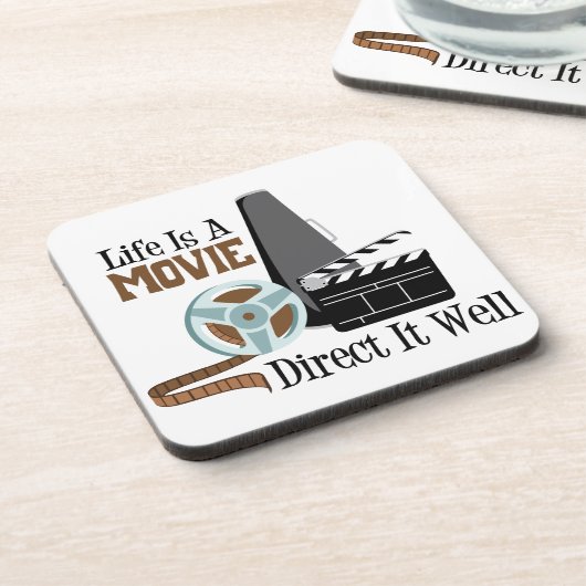 Het leven is een film bier onderzetter (Linkerzijde)