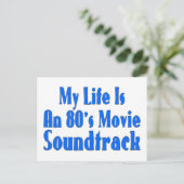 Het leven is een filmsoundtrack van 80 briefkaart (Staand voorkant)