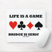 Het leven is een gamebrug is ernstig (vier kaartee muismat (Met muis)