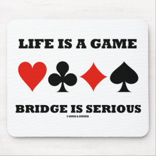 Het leven is een gamebrug is ernstig (vier kaartee muismat