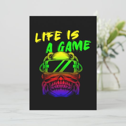 Het leven is een gamer van VR-gamers die virtueel  Kaart (Staand voorkant)