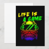 Het leven is een gamer van VR-gamers die virtueel  Kaart (Voorkant / Achterkant)