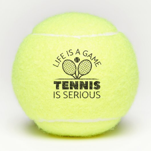 Het leven is een gametennis. tennisballen (Voorkant)