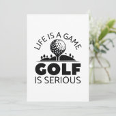 Het leven is een gamgolf die serieus is bedankkaart (Staand voorkant)