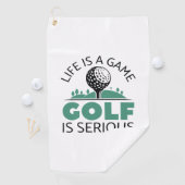 Het leven is een gamgolf die serieus is golfhanddoek (Insitu)