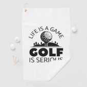 Het leven is een gamgolf die serieus is golfhanddoek (Insitu)