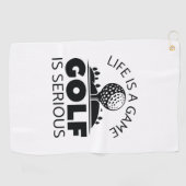 Het leven is een gamgolf die serieus is golfhanddoek (Horizontaal)