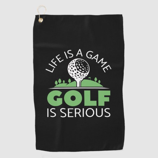 Het leven is een gamgolf die serieus is golfhanddoek (Voorkant)