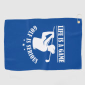 Het leven is een gamgolf die serieus is golfhanddoek (Horizontaal)