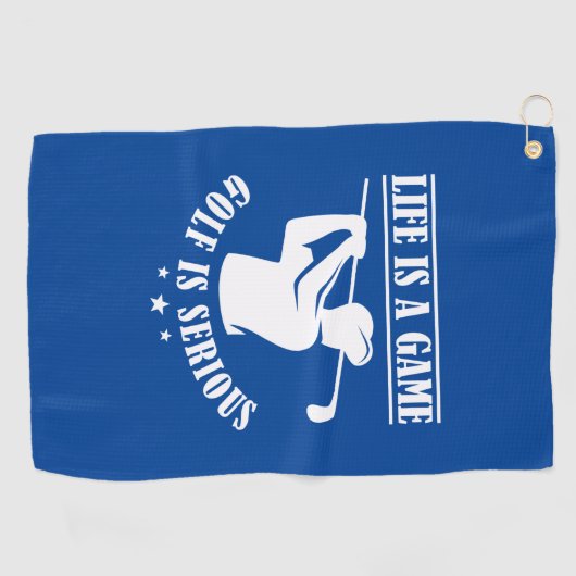 Het leven is een gamgolf die serieus is golfhanddoek (Horizontaal)