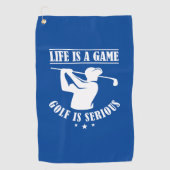 Het leven is een gamgolf die serieus is golfhanddoek (Voorkant)