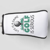 Het leven is een gamgolf die serieus is golfheadcover (Voorkant)
