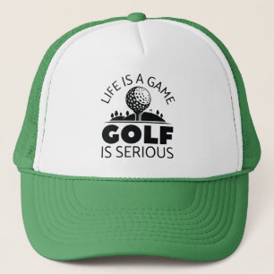 Het leven is een gamgolf die serieus is trucker pet