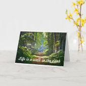 Het leven is een gang in de Kaart van parkGroeten (Gele Bloem)