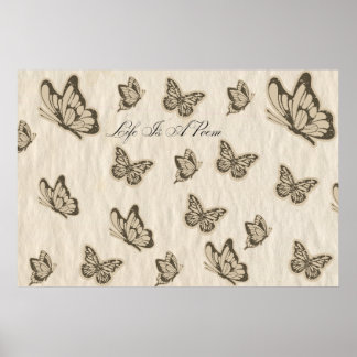 Het leven is een gedicht poster